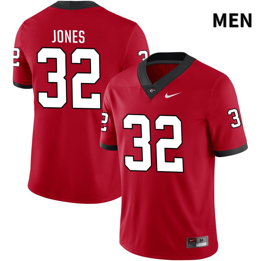 Georgia Bulldogs Men's Cash Jones #32 Red 2022 NIL Stitched College UGA Football Jersey 23SC012DN